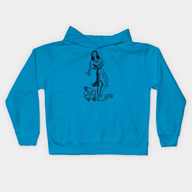 Hula Dancer 2 Kids Hoodie by GloopTrekker